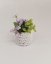 Kytička v háčkovaném květináči - Barva: Bílá